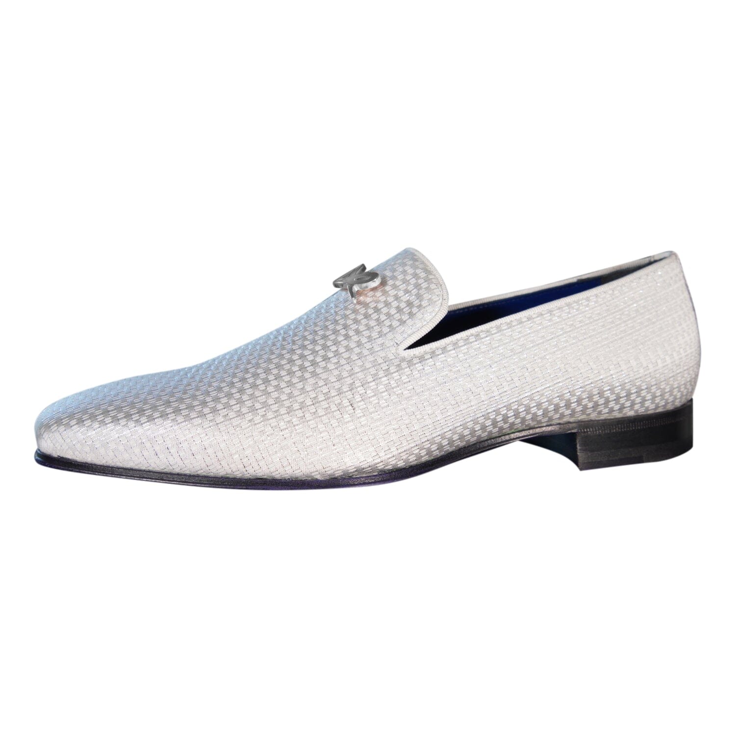 Silver Diamante With Silver Hardware Loafer