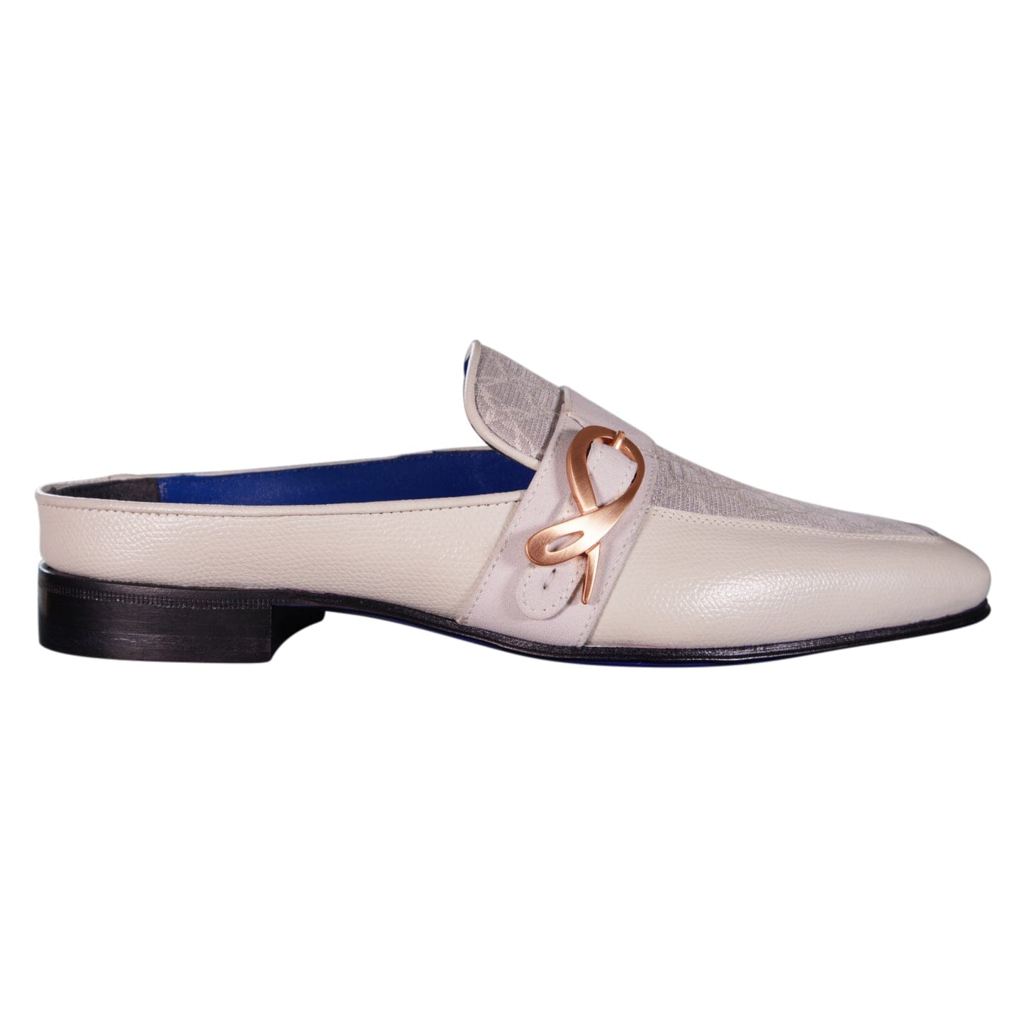 Tortora Logo With Rose Gold Hardware Leather Slippers