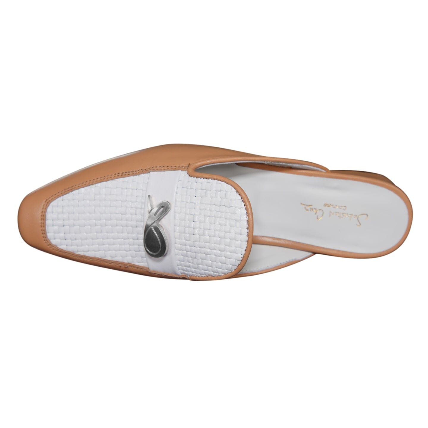 Tan Tessere Silver Slipper