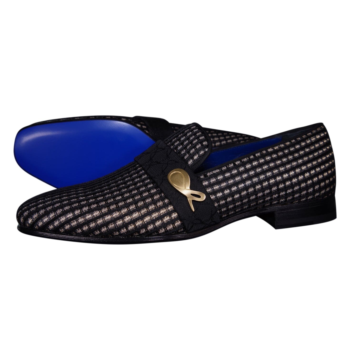 Men's Black Oro Waffle Gold Loafer @ The Vault in size 40 Men's Black Oro Waffle Gold Loafer @ The Vault in size 40