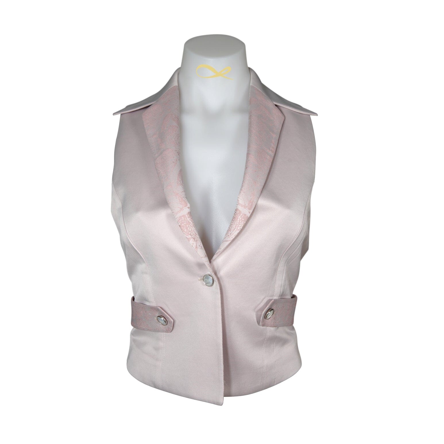 Pale Pink Retro Waistcoat