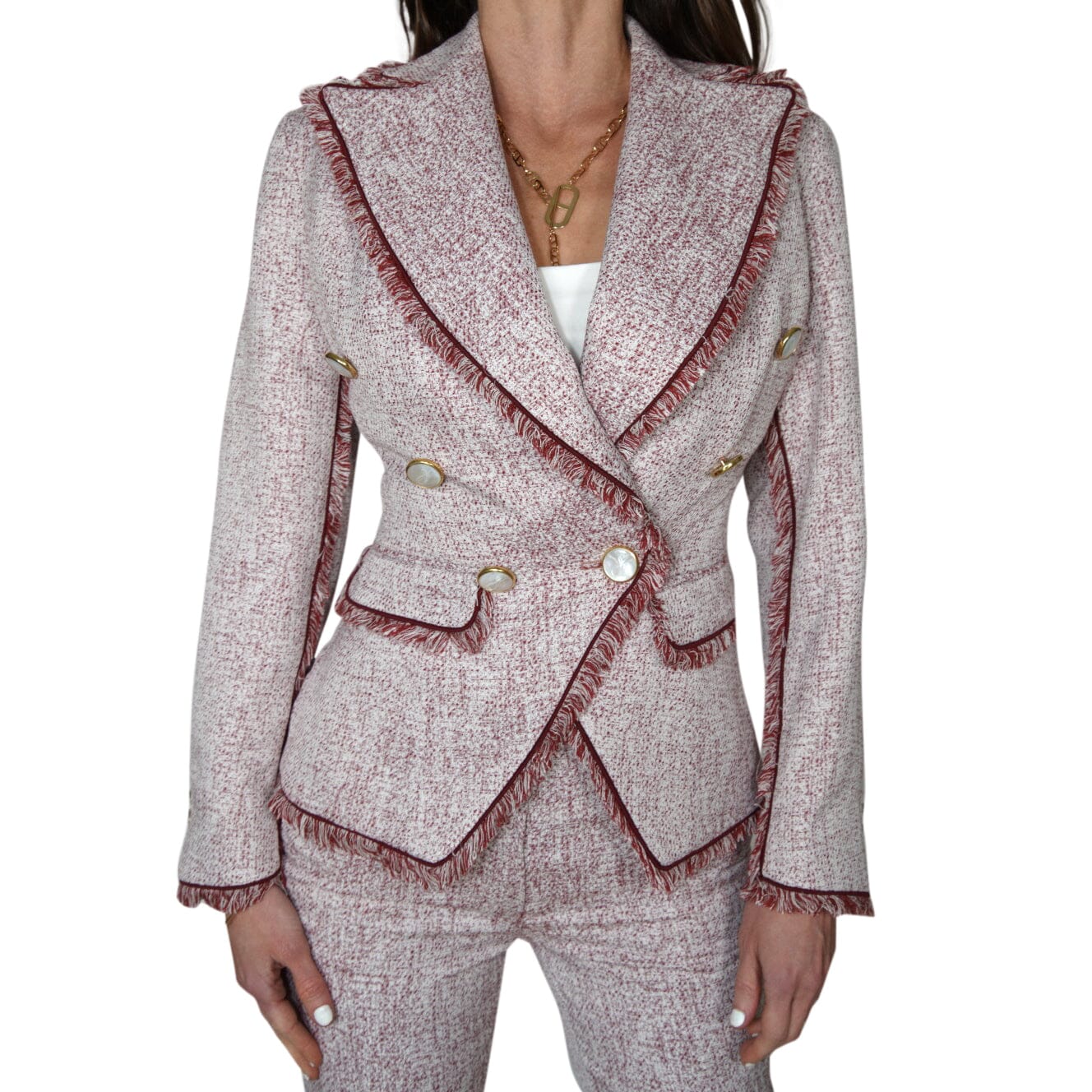 Rose Paglia D’Oro Double Breasted Jacket