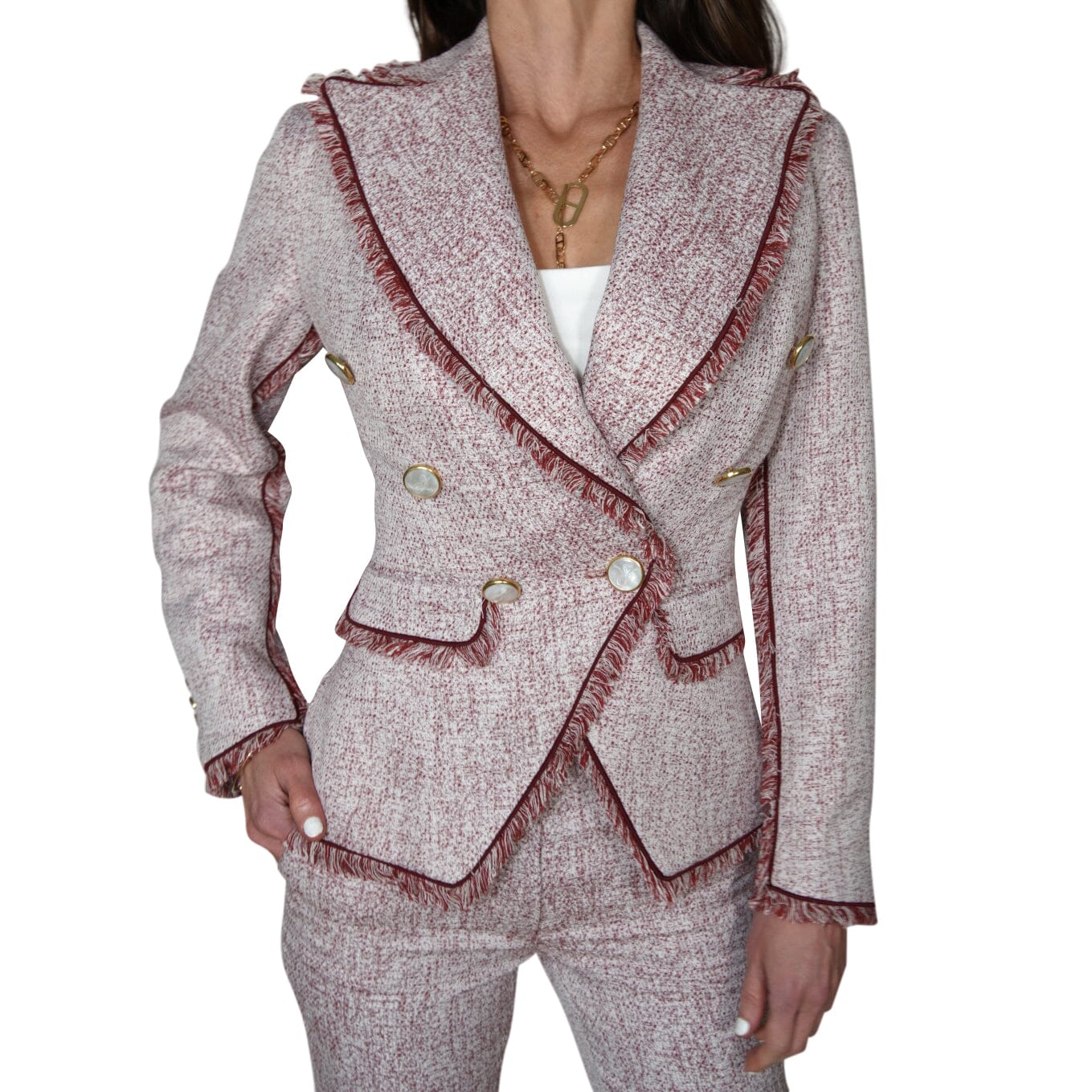 Rose Paglia D’Oro Double Breasted Jacket