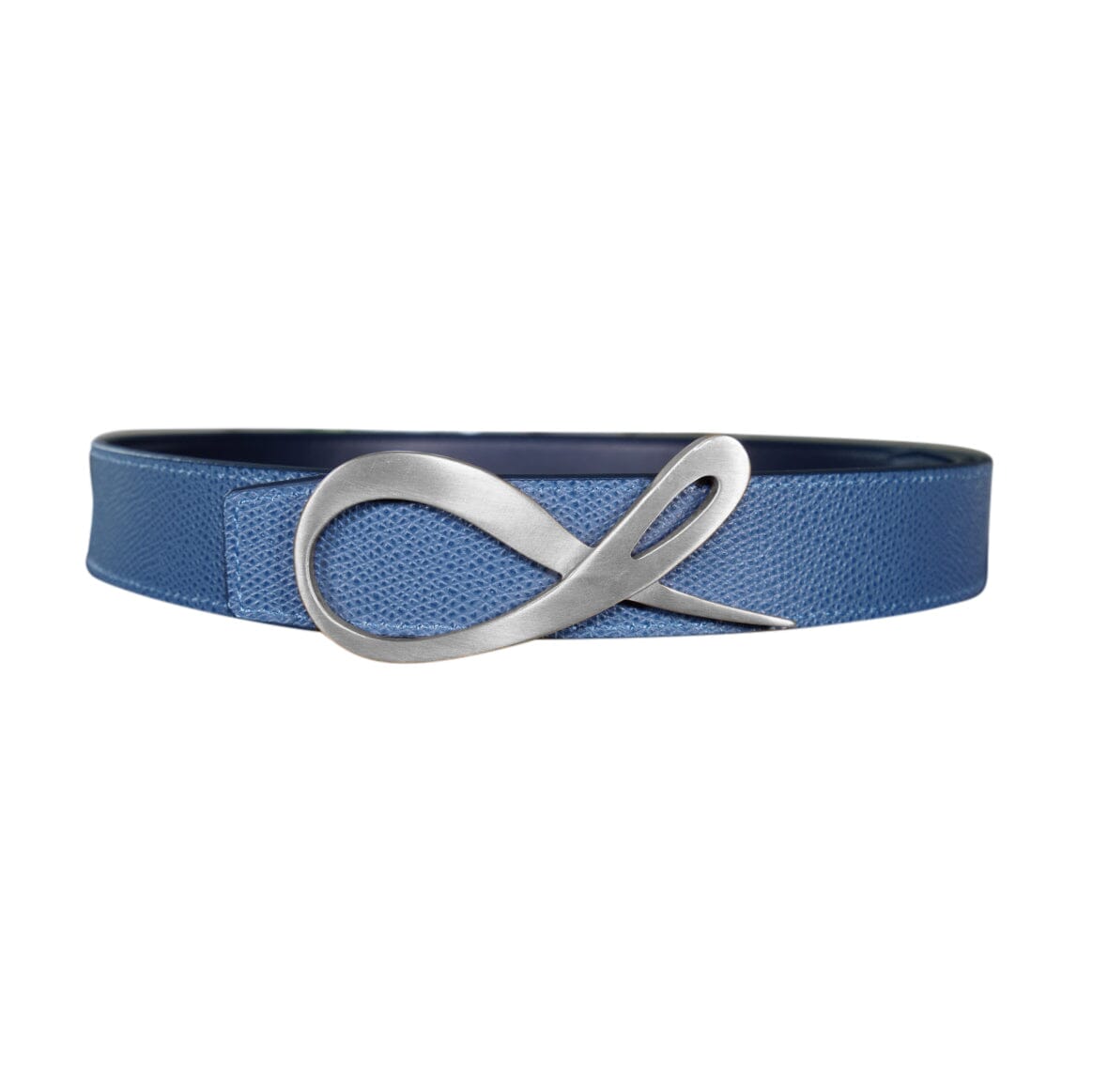 Aegean Marino Reversible Belt With Silver Signature Hardware