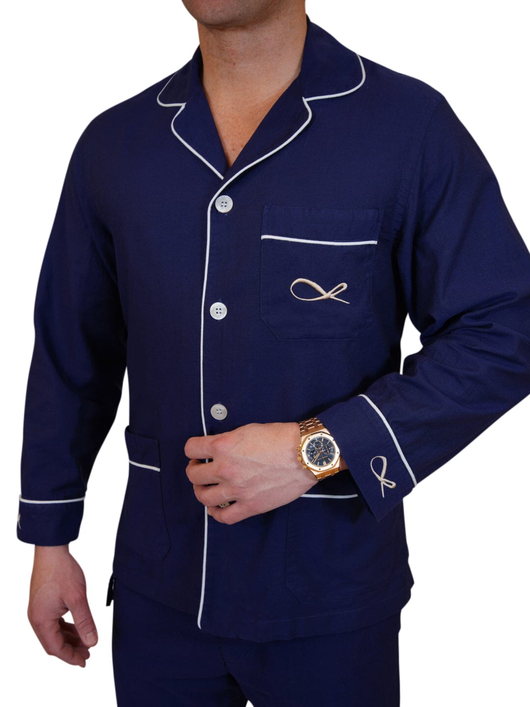 Rejuvenate Collection Pajama Set In Navy Blue