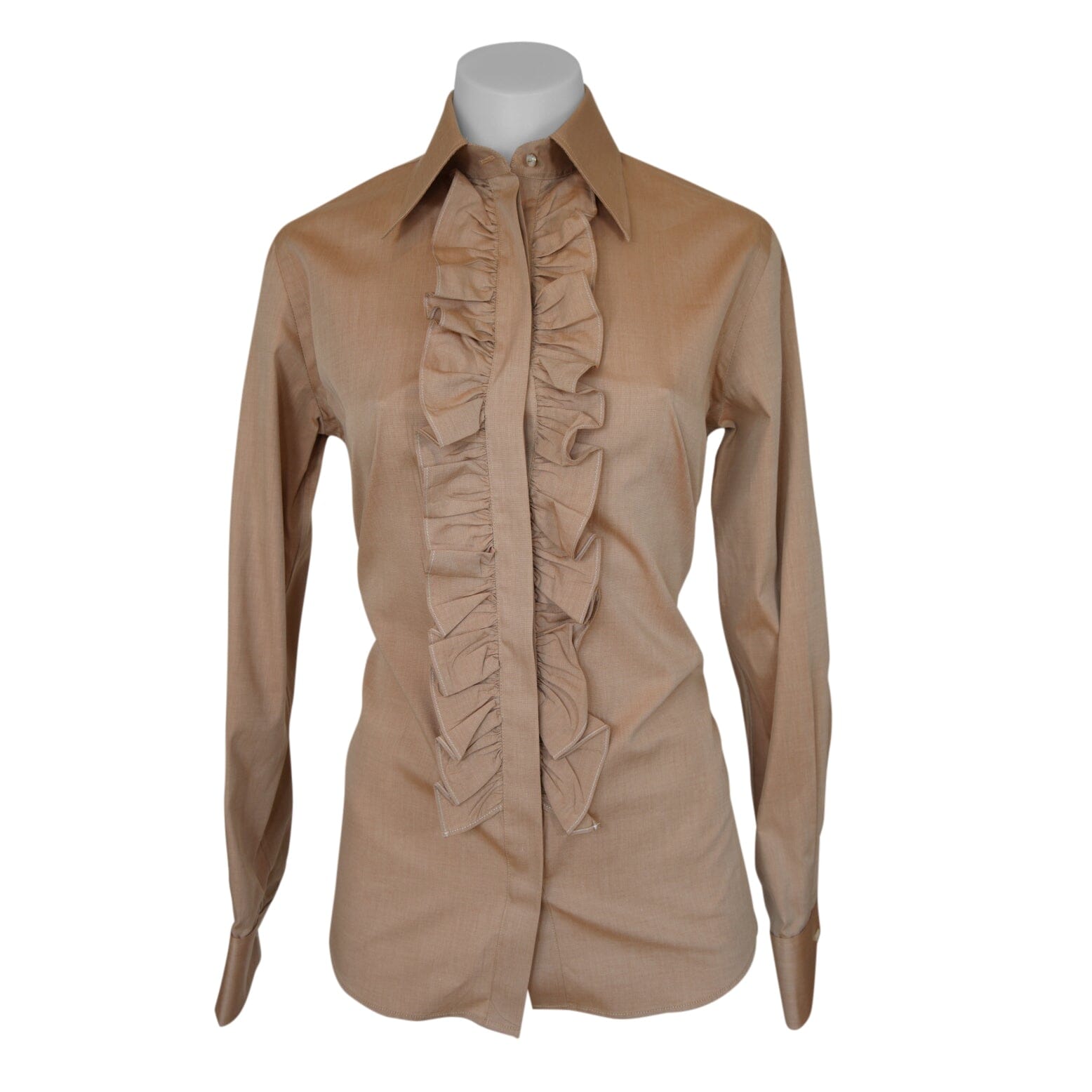 Vittoria Ruffle Blouse In Sand