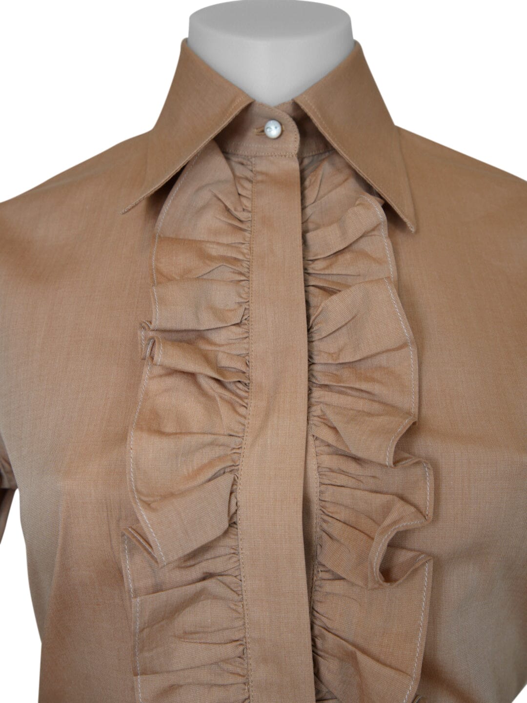 Vittoria Ruffle Blouse In Sand