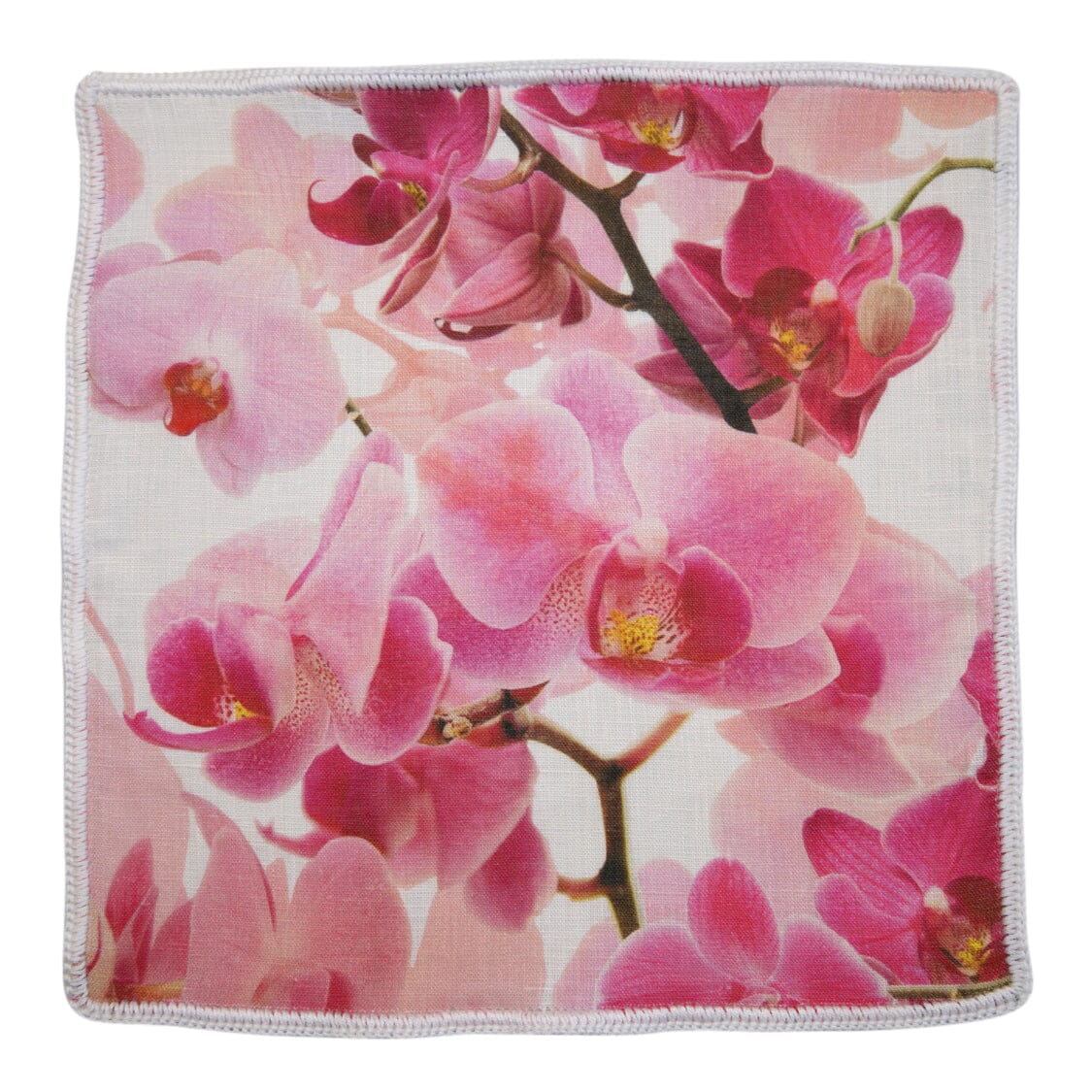 Pink Orchid With White Signature Border