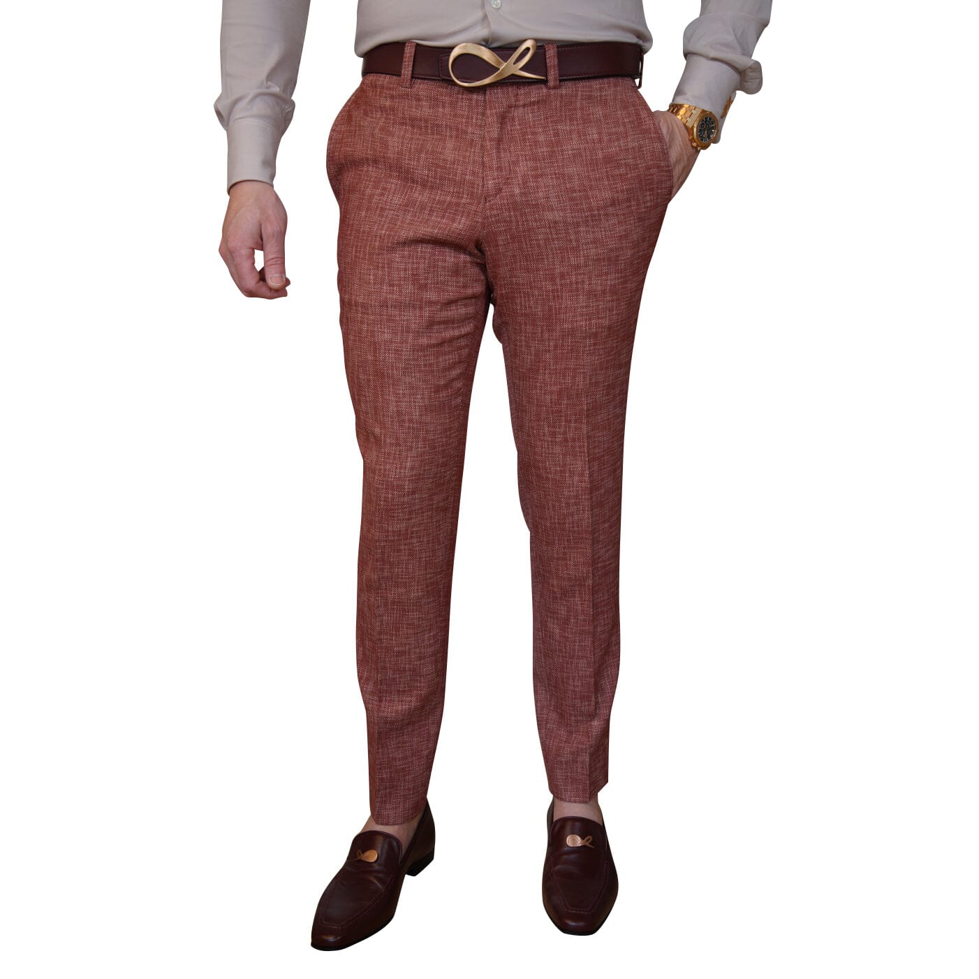 Currant Lino Tweed Trousers