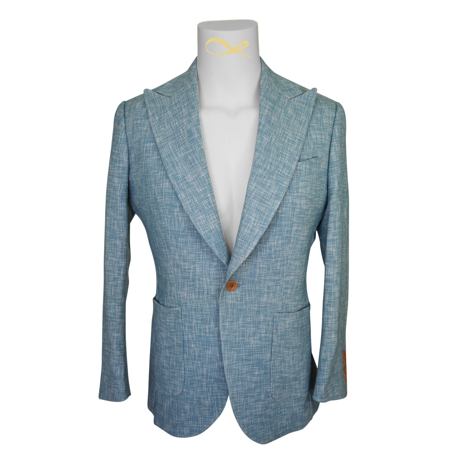 Teal Blu Lino Tweed Jacket