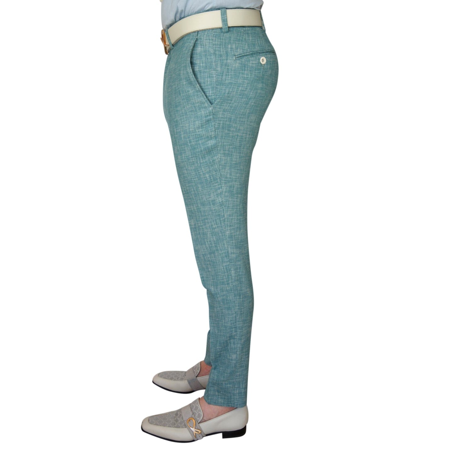 Aqua Lino Tweed Trousers