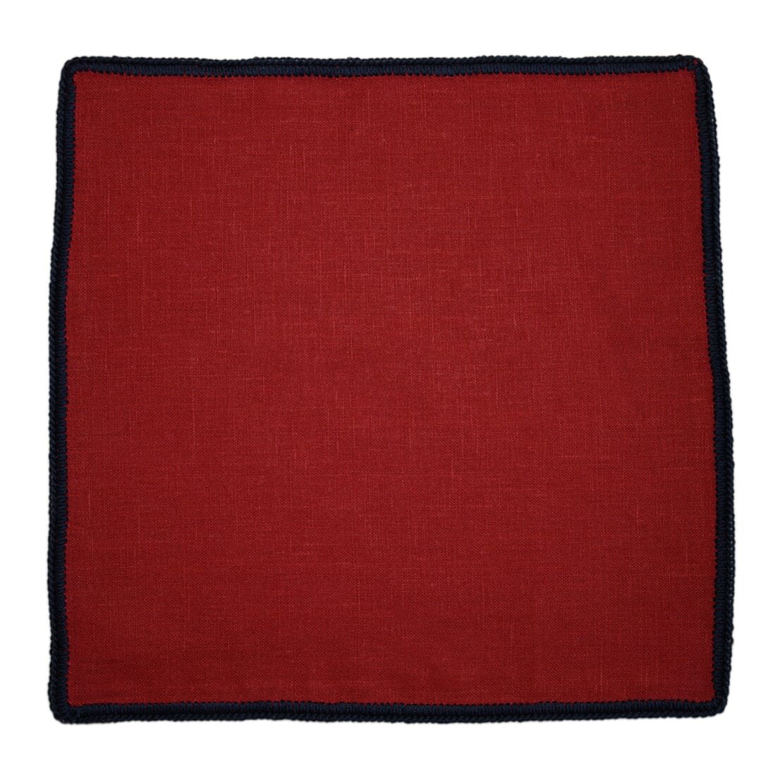 Ruby Red with Navy Blue Signature Border