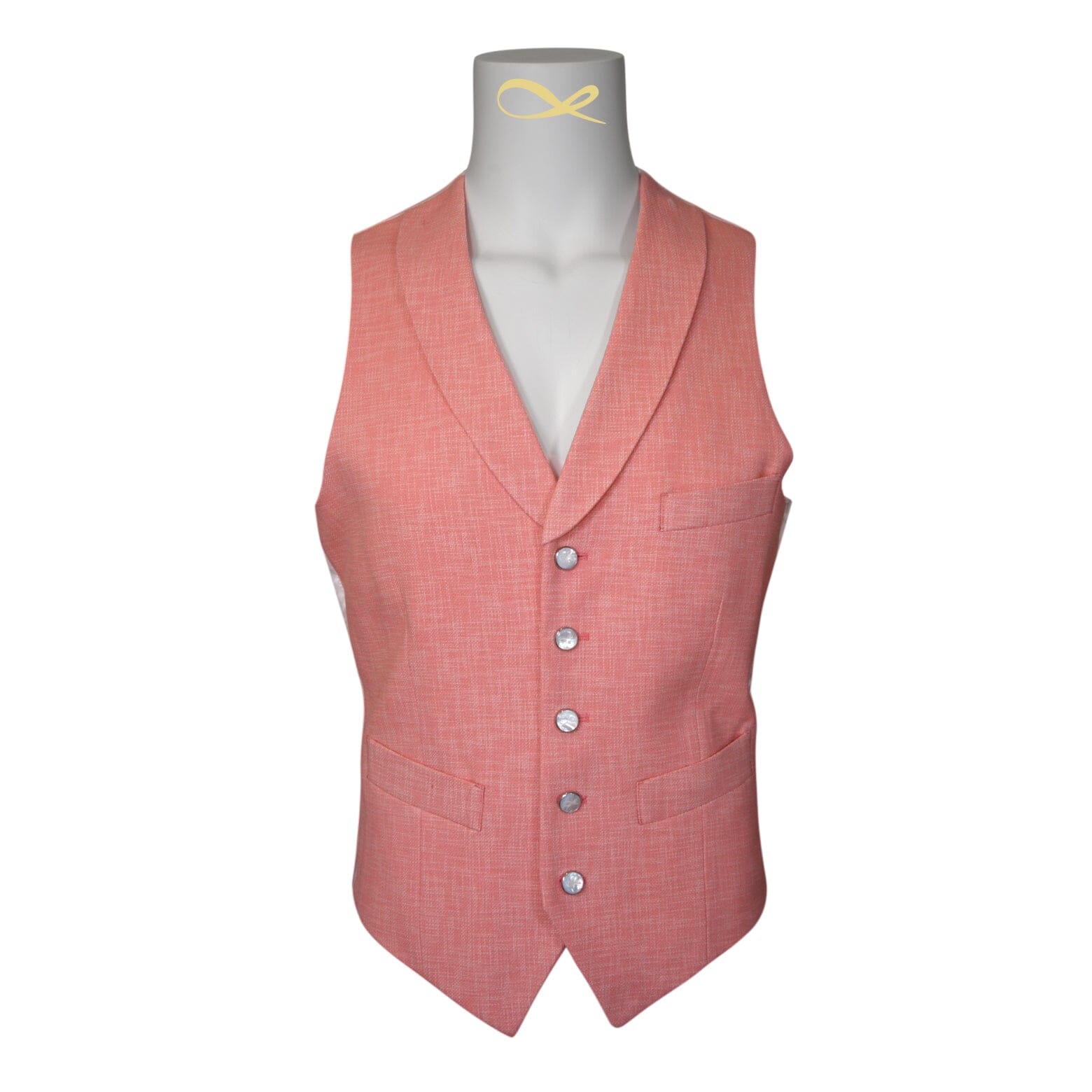 Dust Rosa Lino Tweed Ciottoli Waistcoat