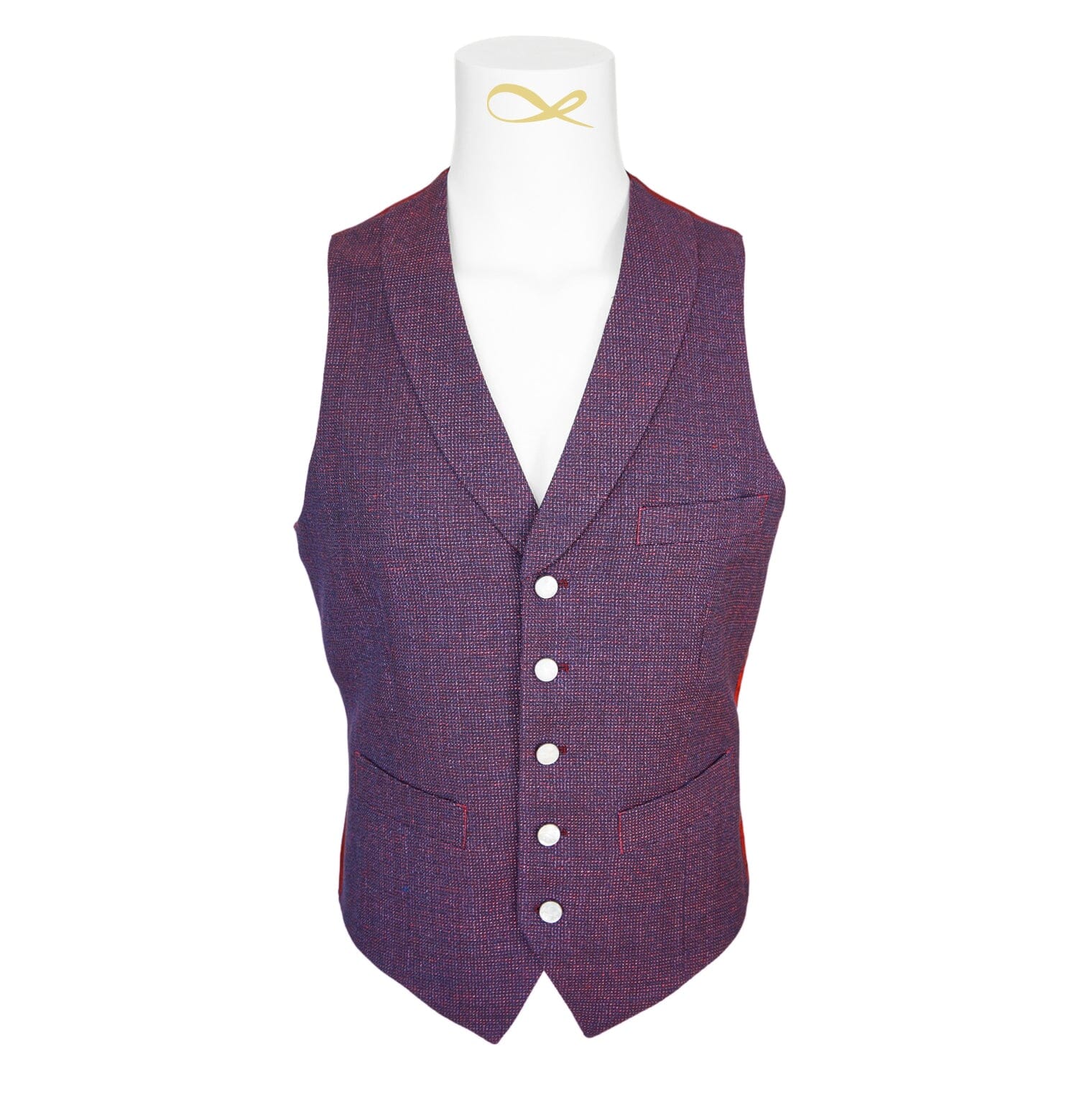 Aubergine Ciottoli Waistcoat