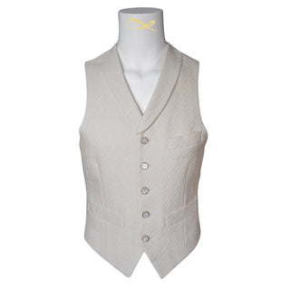 Vanilla Crema Houndstooth Ciottoli Waistcoat
