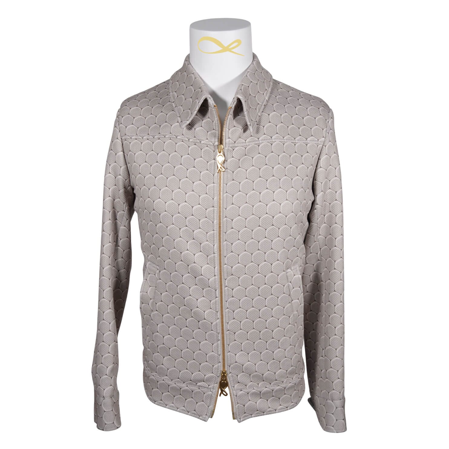 Taupe Honeycomb Luxury Two Way Performance Bomber Jacket