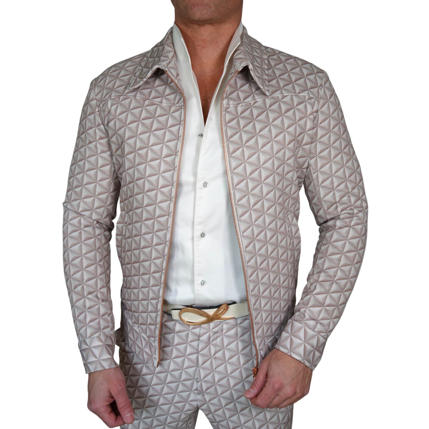 Toffee Prisma Luxury Two Way Performance Bomber Jacket