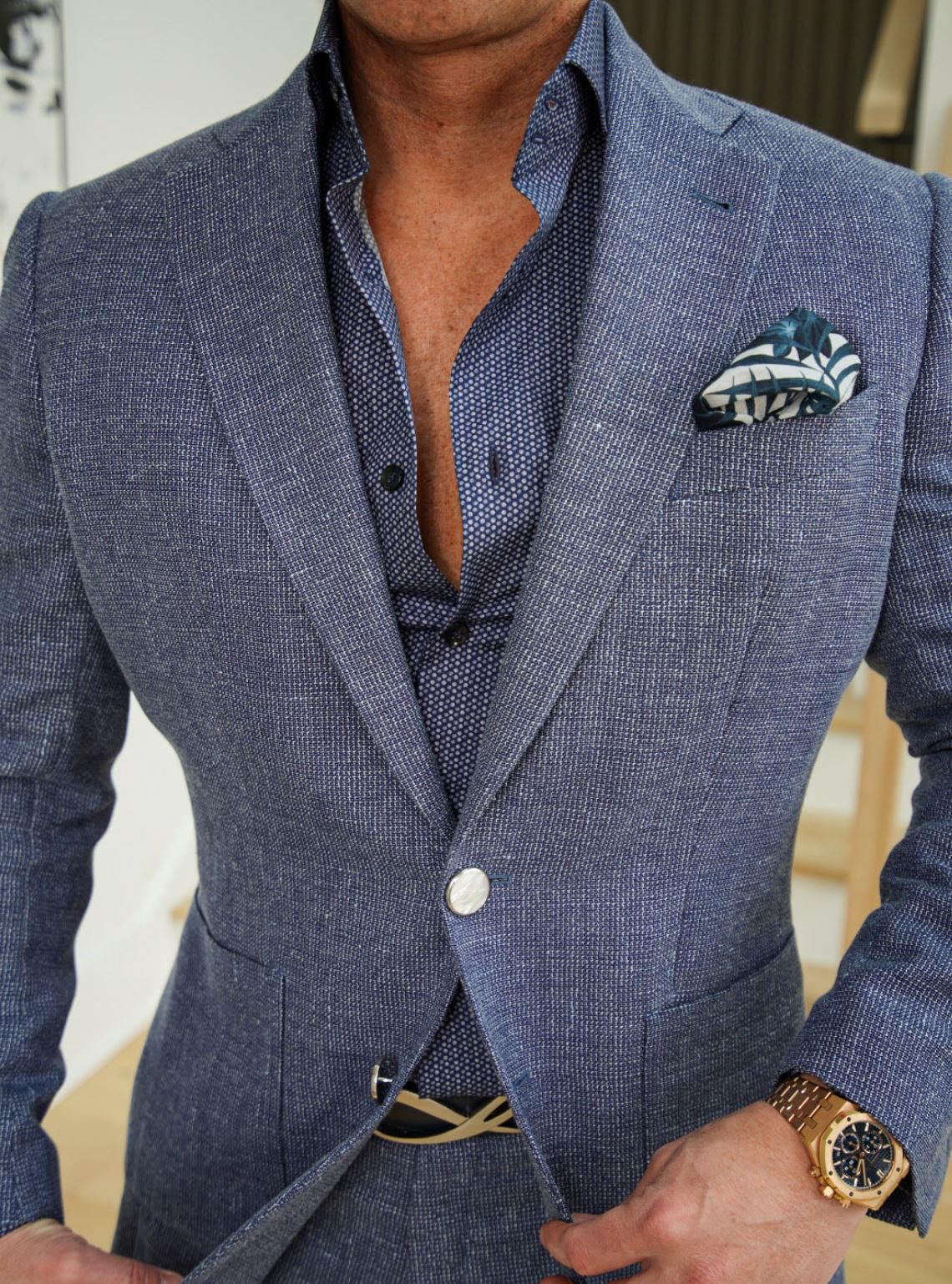 Cobalt Tweed Jacket