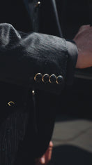 Black Oro Versaille Double Breasted Waistcoat