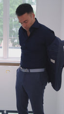 Powder Mica Blu Boucle Trousers