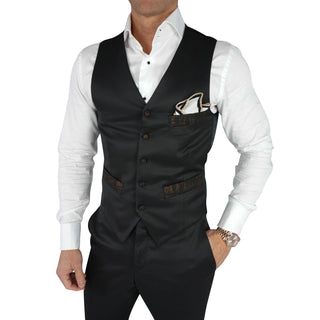 Black Bronze Astrato Naked Ciottoli Waistcoat