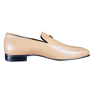 Latte With Yellow Gold Hardware Leather Loafers