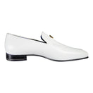 Bianco With Yellow Gold Hardware Leather Loafers