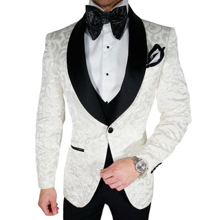 Vanilla & Black Paisley Dinner Jacket