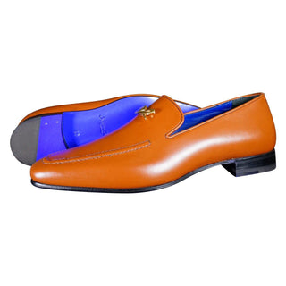 Caramello With Yellow Gold Hardware Leather Loafers