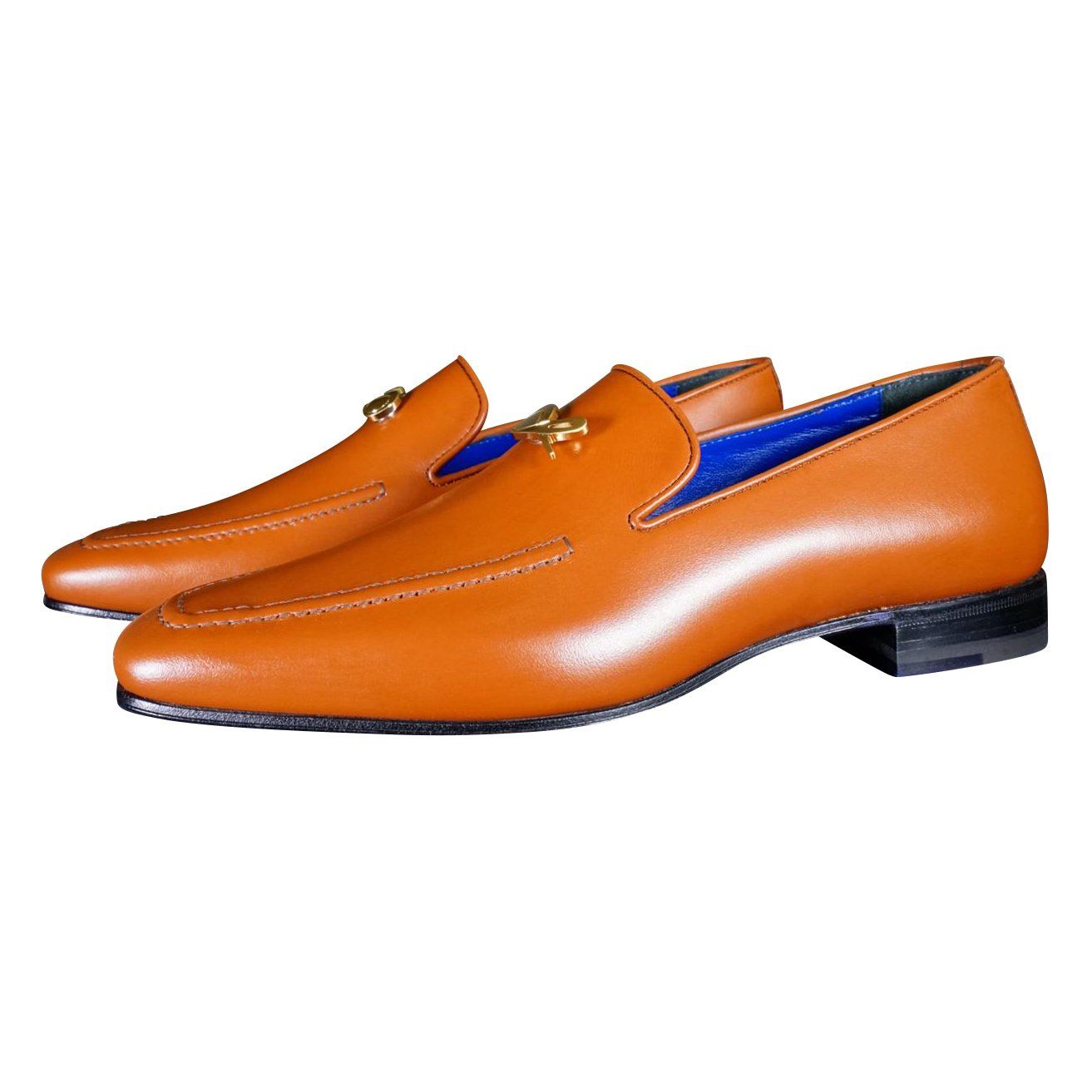 Caramello With Yellow Gold Hardware Leather Loafers