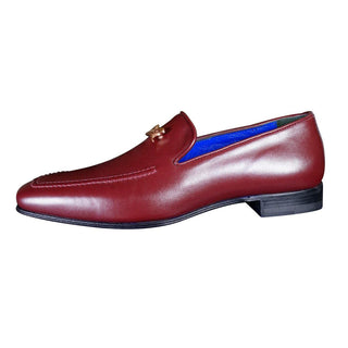 Bordo With Rose Gold Hardware Leather Loafers