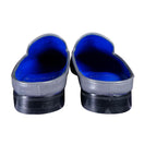 Grafite With Rose Gold Hardware Leather Slippers
