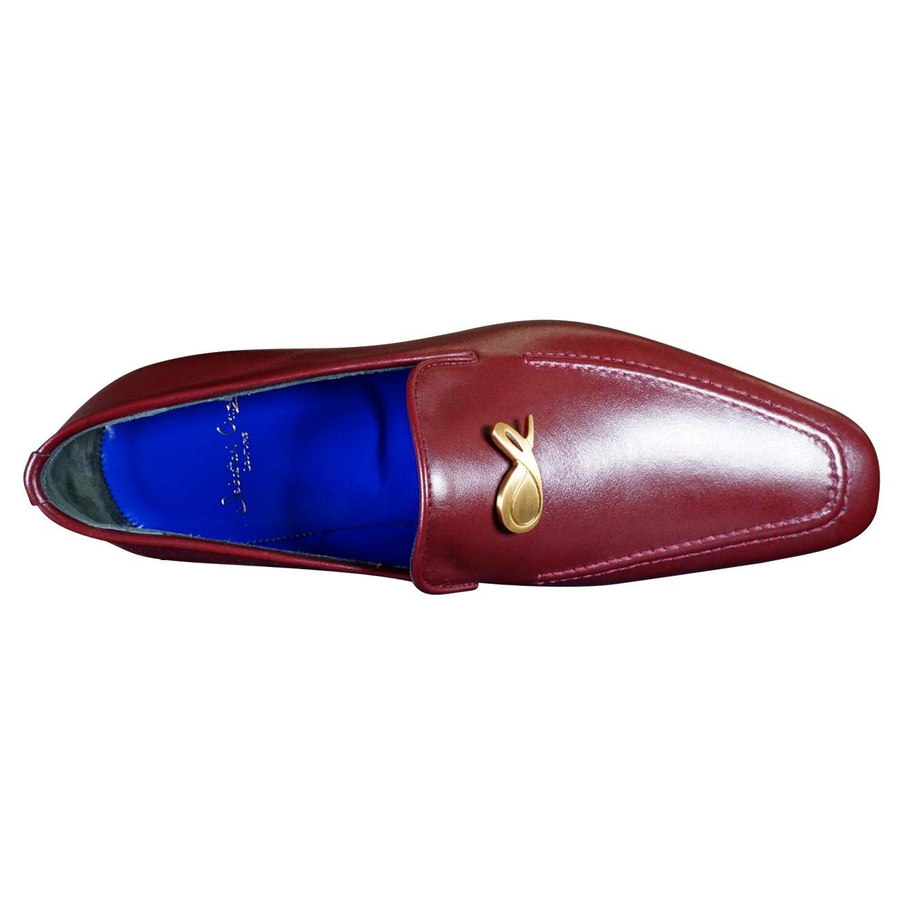 Bordo With Yellow Gold Hardware Leather Loafers
