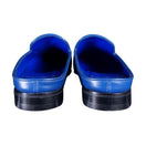 Cobalt With Silver Hardware Leather Slipper