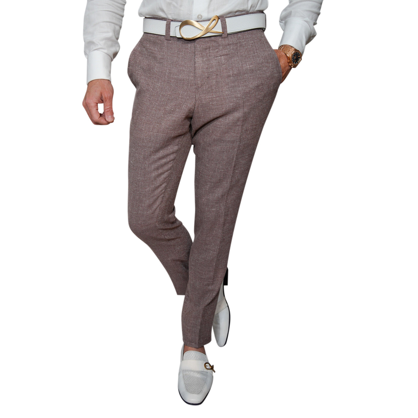 Moca Rosa Ecru Trousers