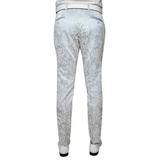 Blu Ghiaccio Paisley Trousers