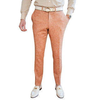 Copper Lino Tweed Trousers