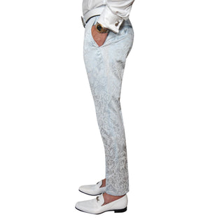 Blu Ghiaccio Paisley Trousers