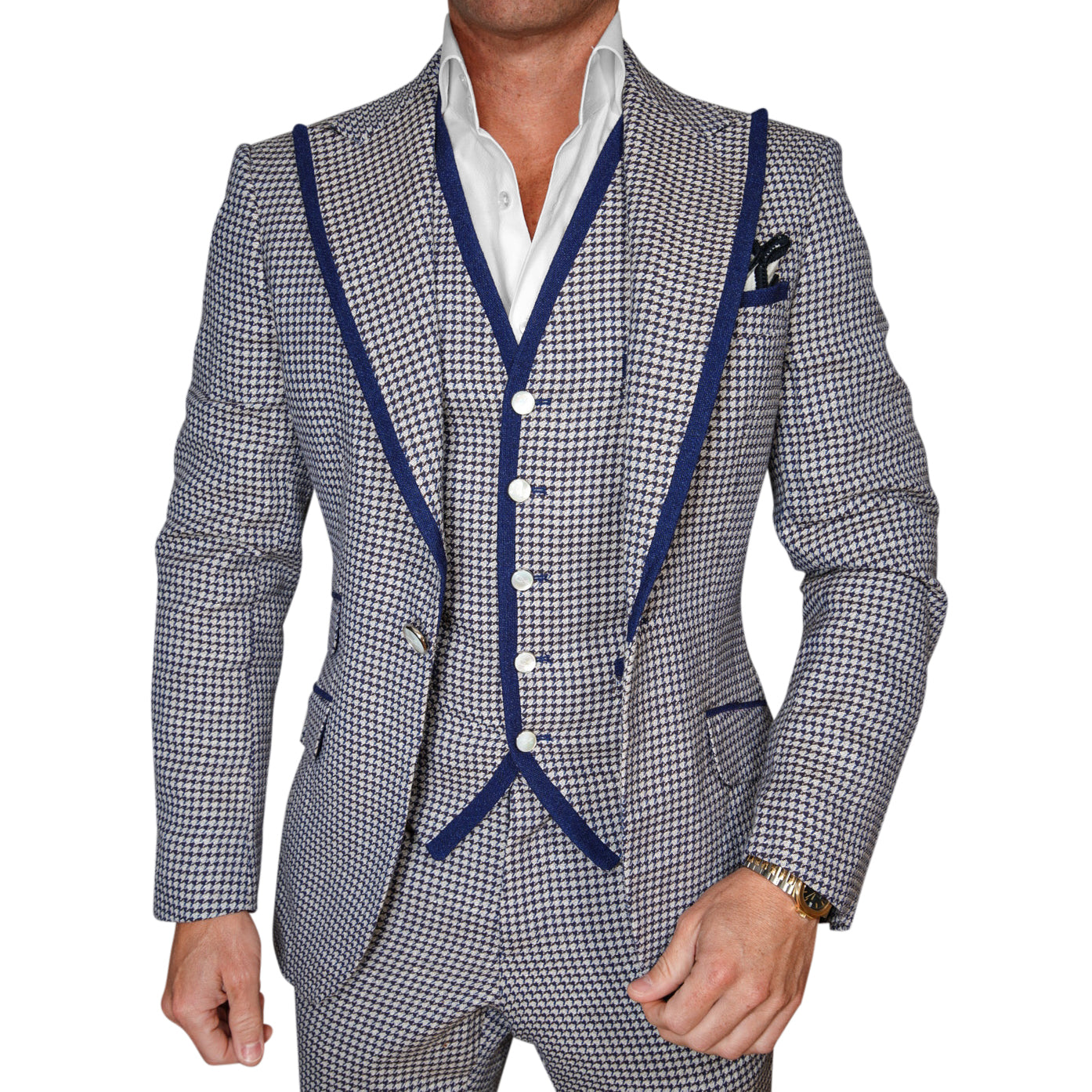Iced Marina Blu Boucle Jacket