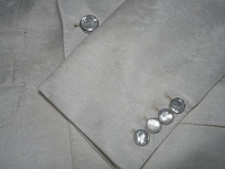 Mother Of Pearl With Silver Tone Buttons For Dinner Jacket