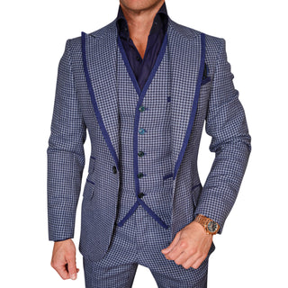Navy Blue Paisley Dinner Jacket
