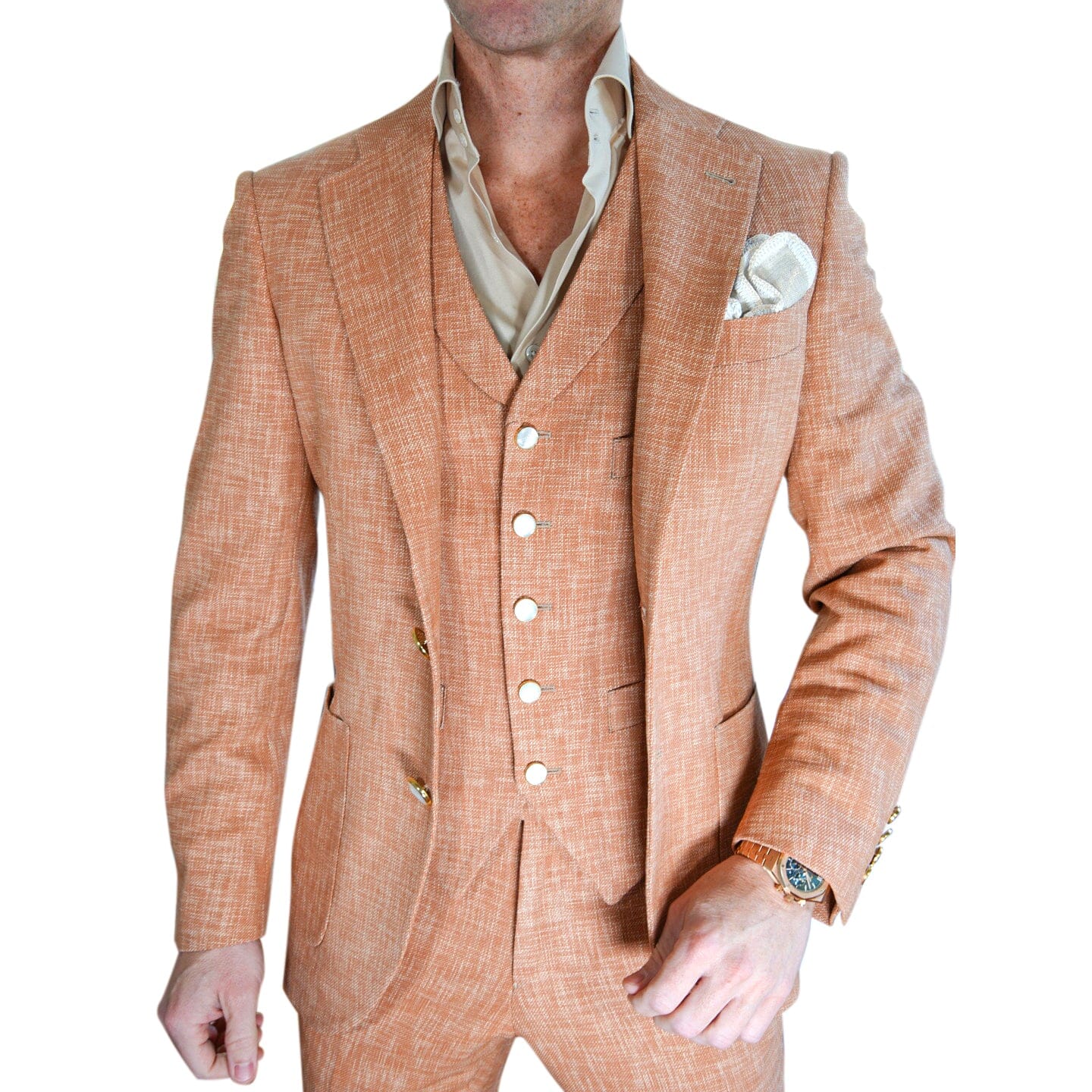 Copper Lino Tweed Sport Jacket