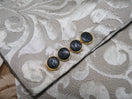 Nero Horn With Gold Tone Buttons For Dinner Jacket