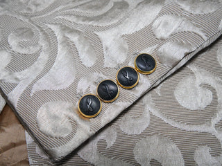 Nero Horn With Gold Tone Buttons For Sports Jacket