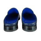 Classica Blu Mezzanotte With Yellow Gold Hardware Leather Slipper