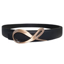 Black Pebbled Diamante Rose Gold Belt