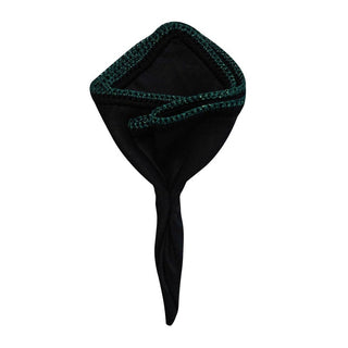 Black Raso with Aqua Flake Signature Border