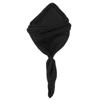Black Raso with Black and White Signature Border - Sebastian Cruz Couture