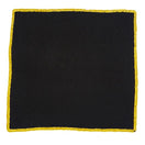 Black Raso with Yellow Gold Flake Signature Border - Sebastian Cruz Couture