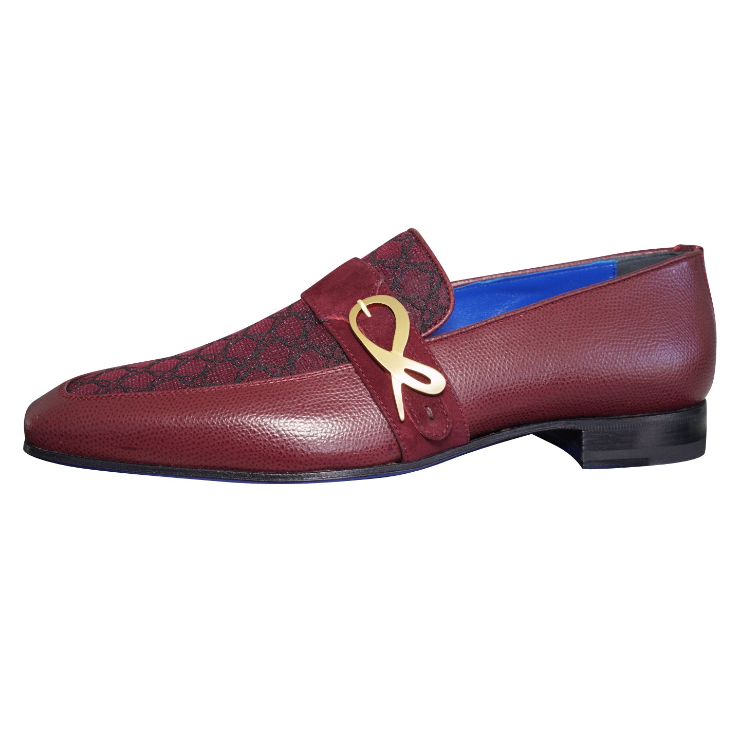 Vino Logo Monk Strap Loafer With Gold Buckle
